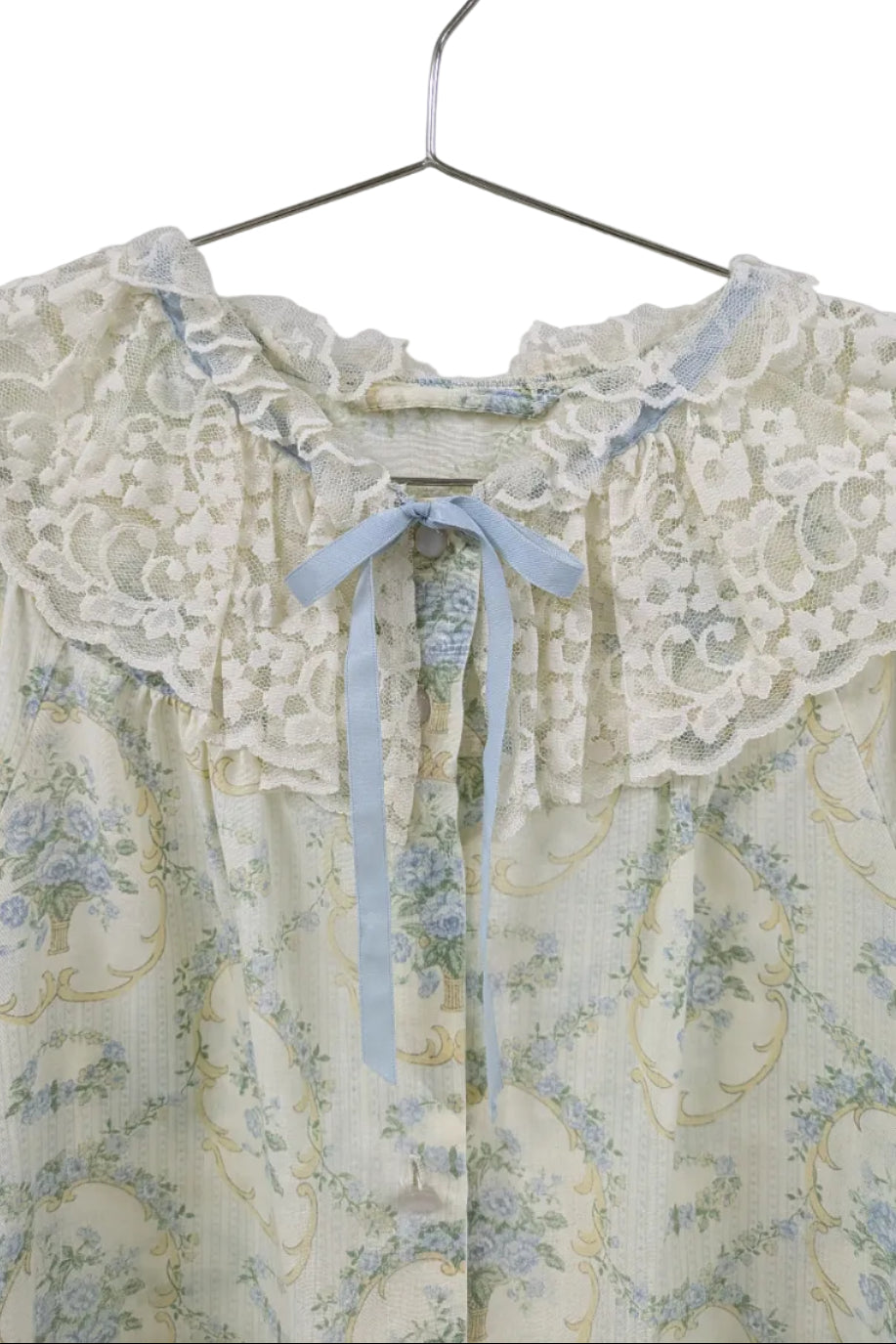 70's Night Gown London Vintage | Victorian Lace Cotton Dress