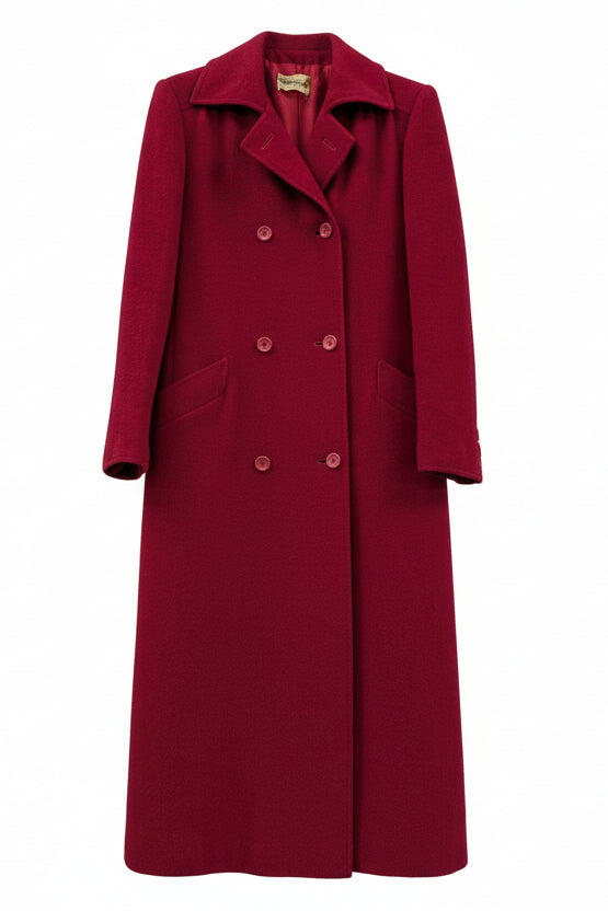 Red Wool Coat WINDS MOOR Britain | Vintage Winter Coat