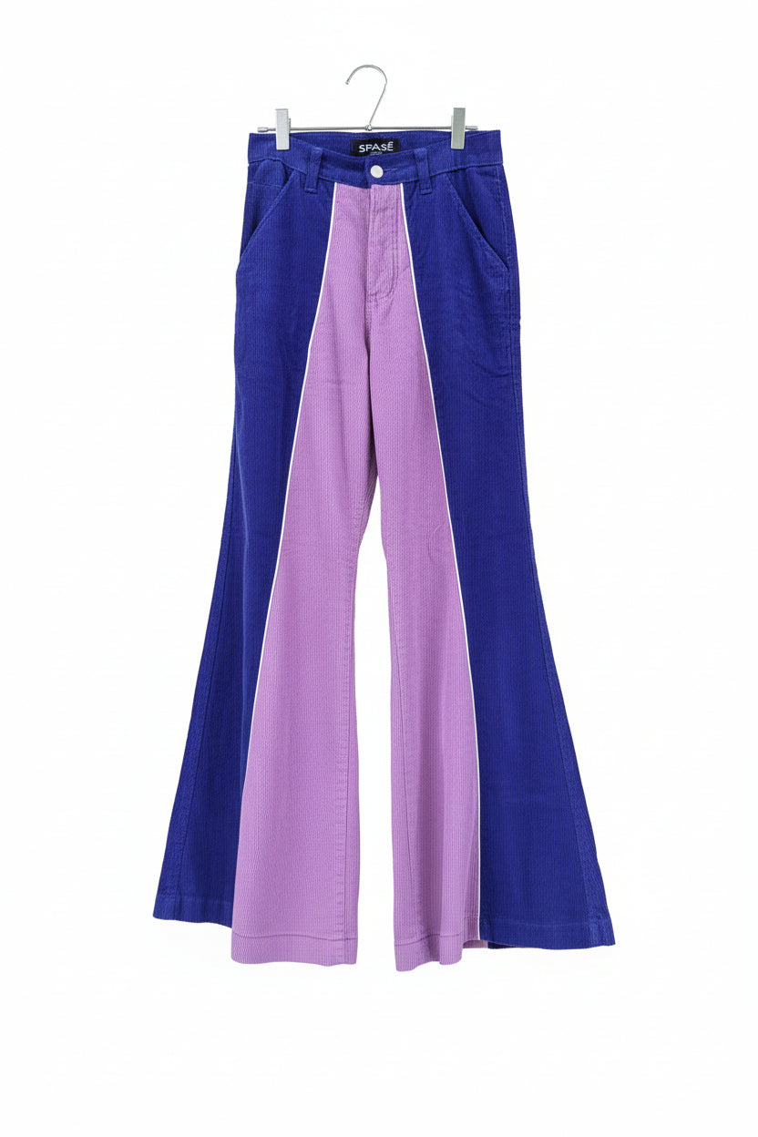 90's SPASE Bell Bottom Pants | 70's Revival Purple Blue Corduroy