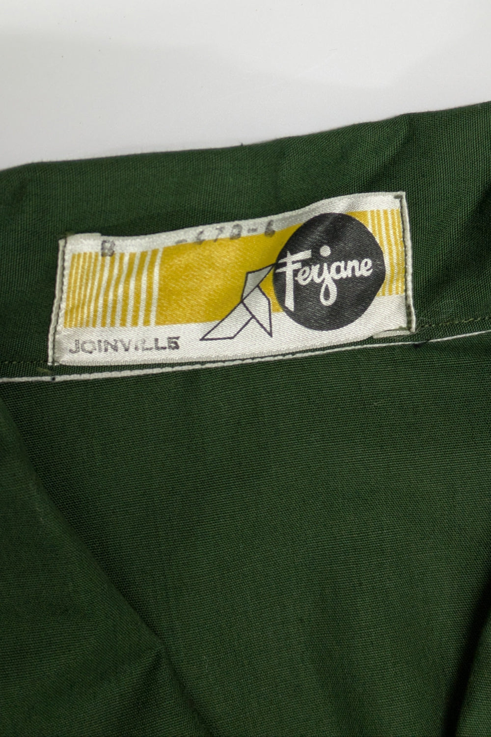 70s Deadstock French Toggle Button Kahki Work Shirt - Ferjane