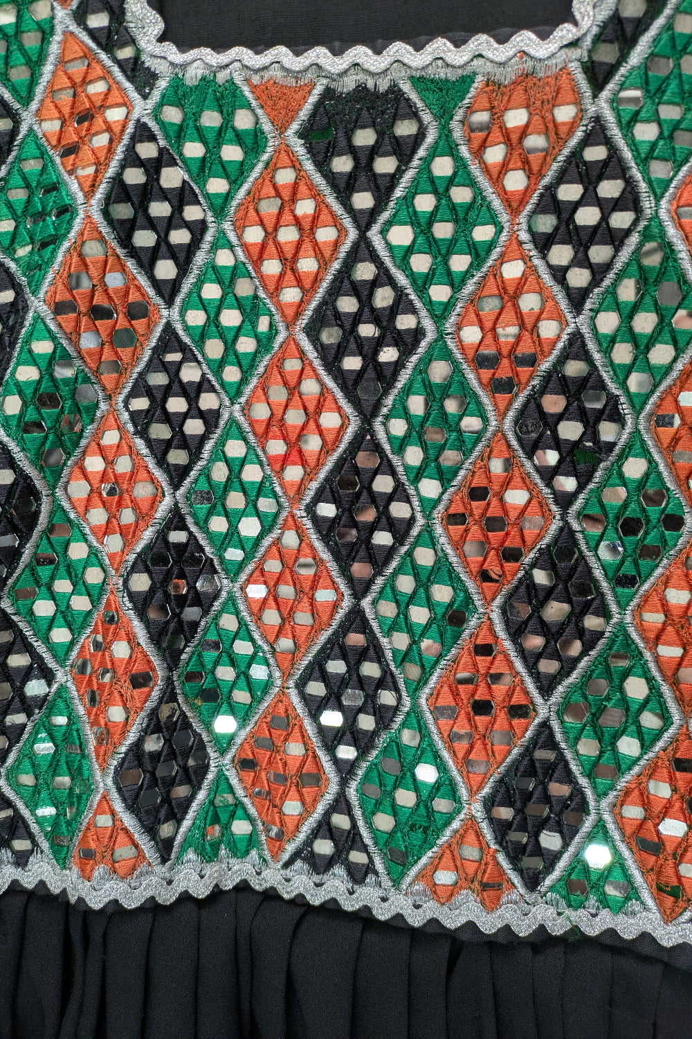 70's Afghan Style Mirror Work Dress