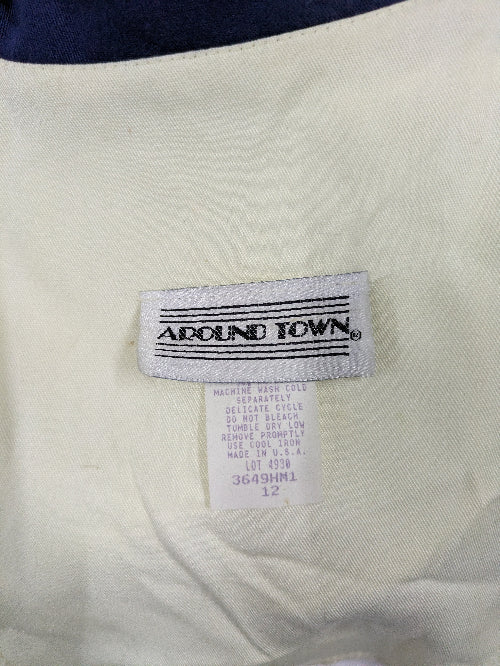 80's AROUND TOWN Dress Off White/Navy