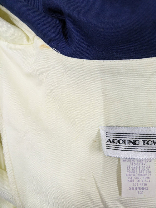 80's AROUND TOWN Dress Off White/Navy