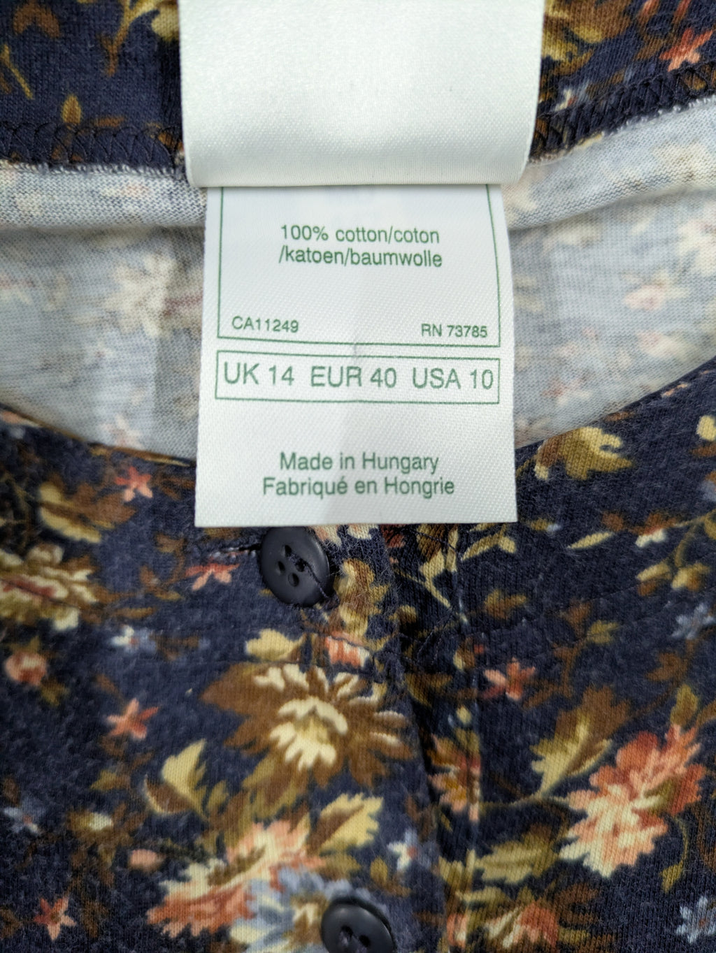 70's Laura Ashley Dress Navy