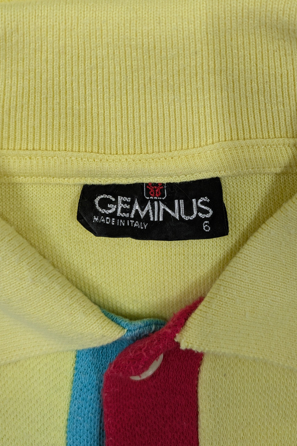 70's GEMINUS Italian Polo Shirts Yellow
