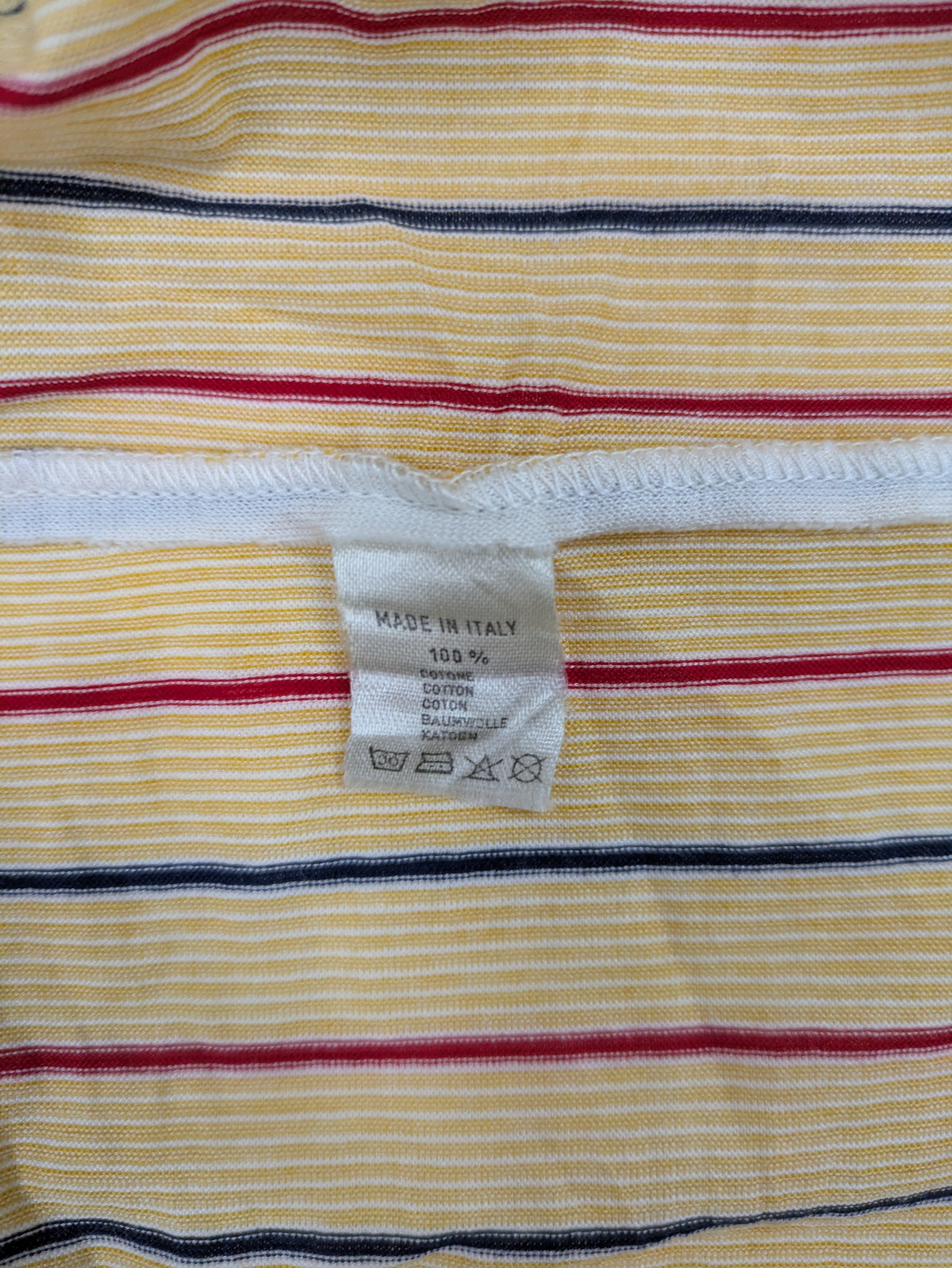 70's Peter Brown Striped Shirts Orange/Navy