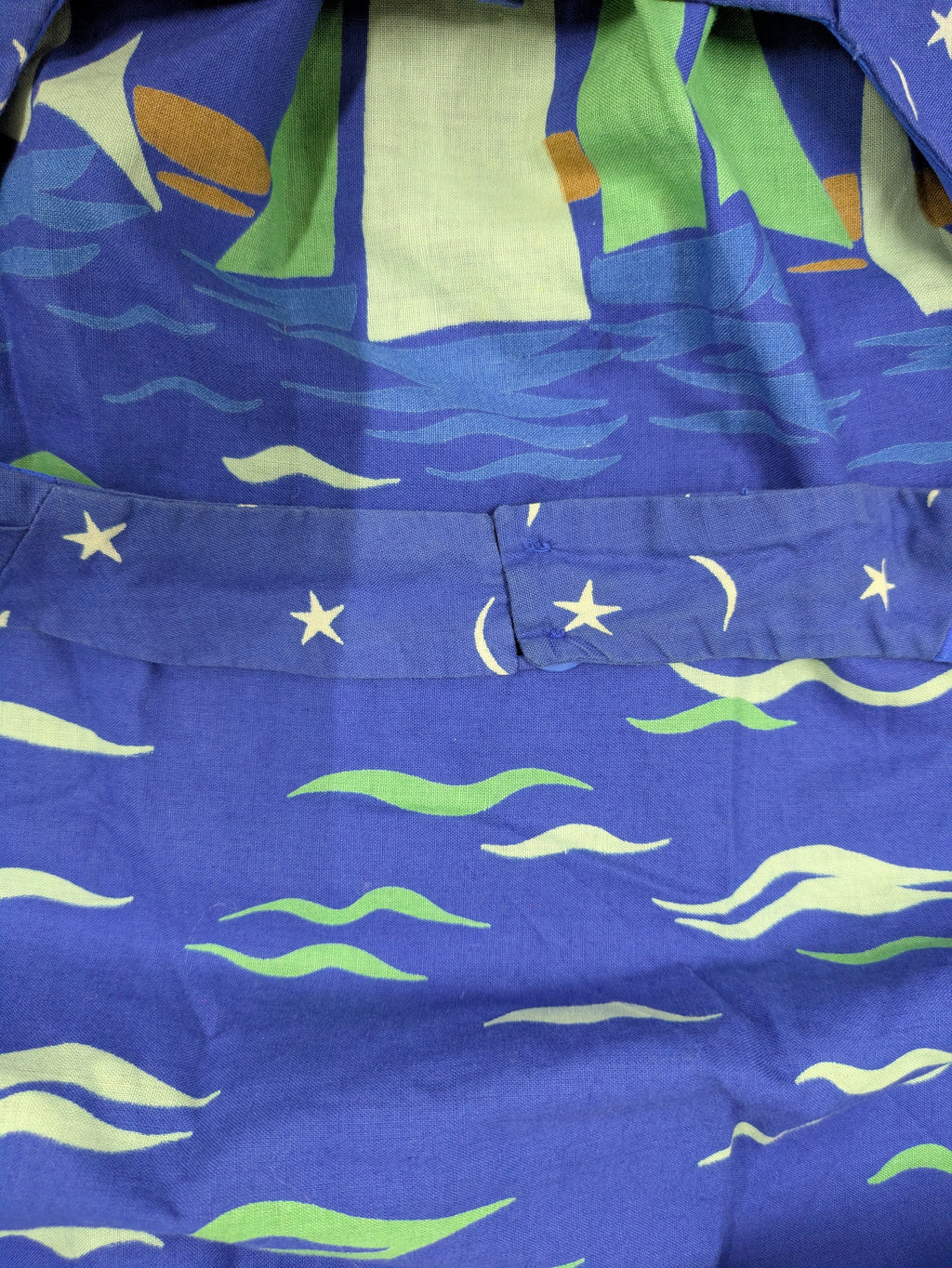 70's Lucie Linden Halter Neck Summer Dress Blue