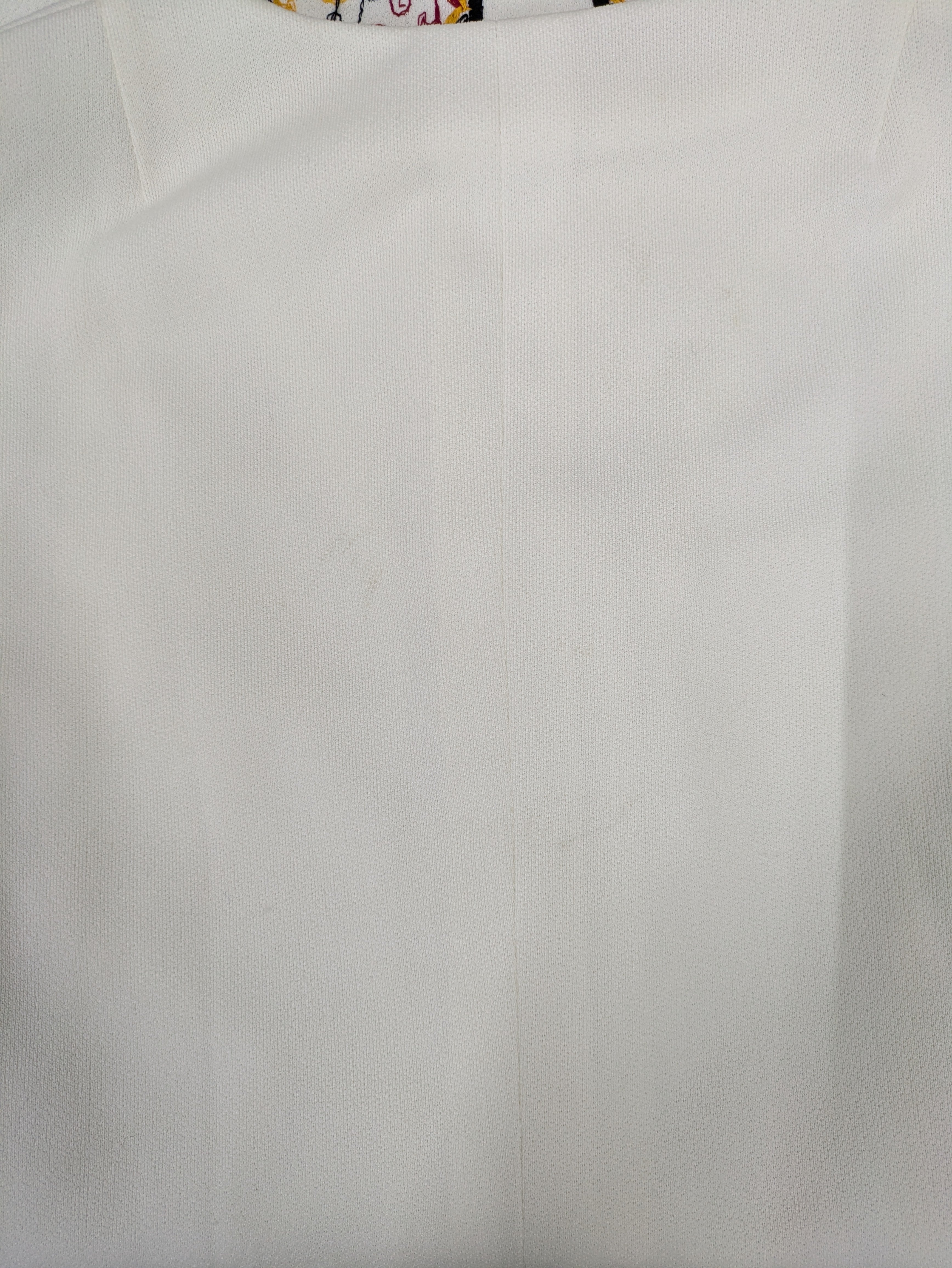 60's Trevira Embroidered Dress White