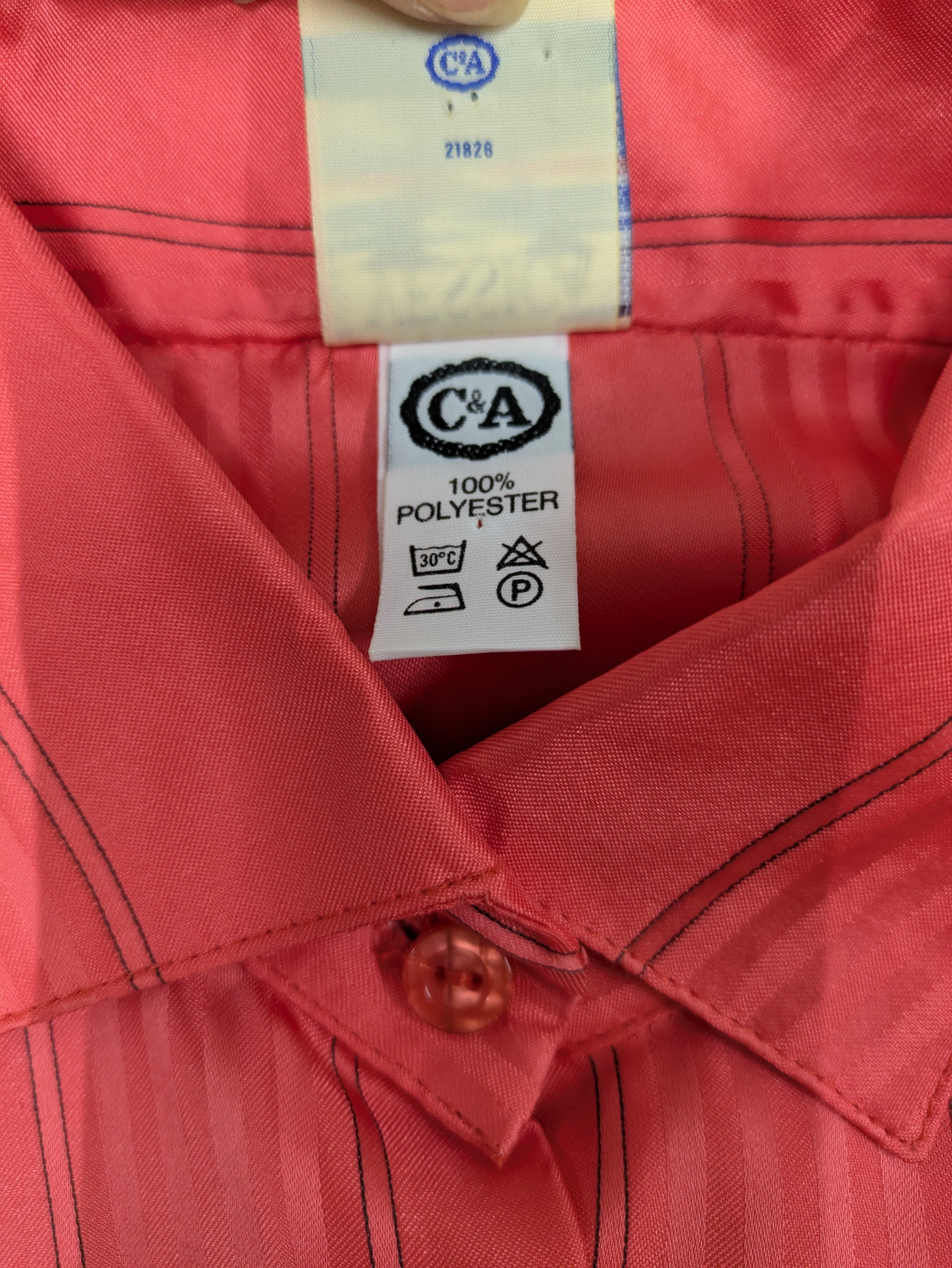 90s YESSICA Half Sleeve Shirt Red