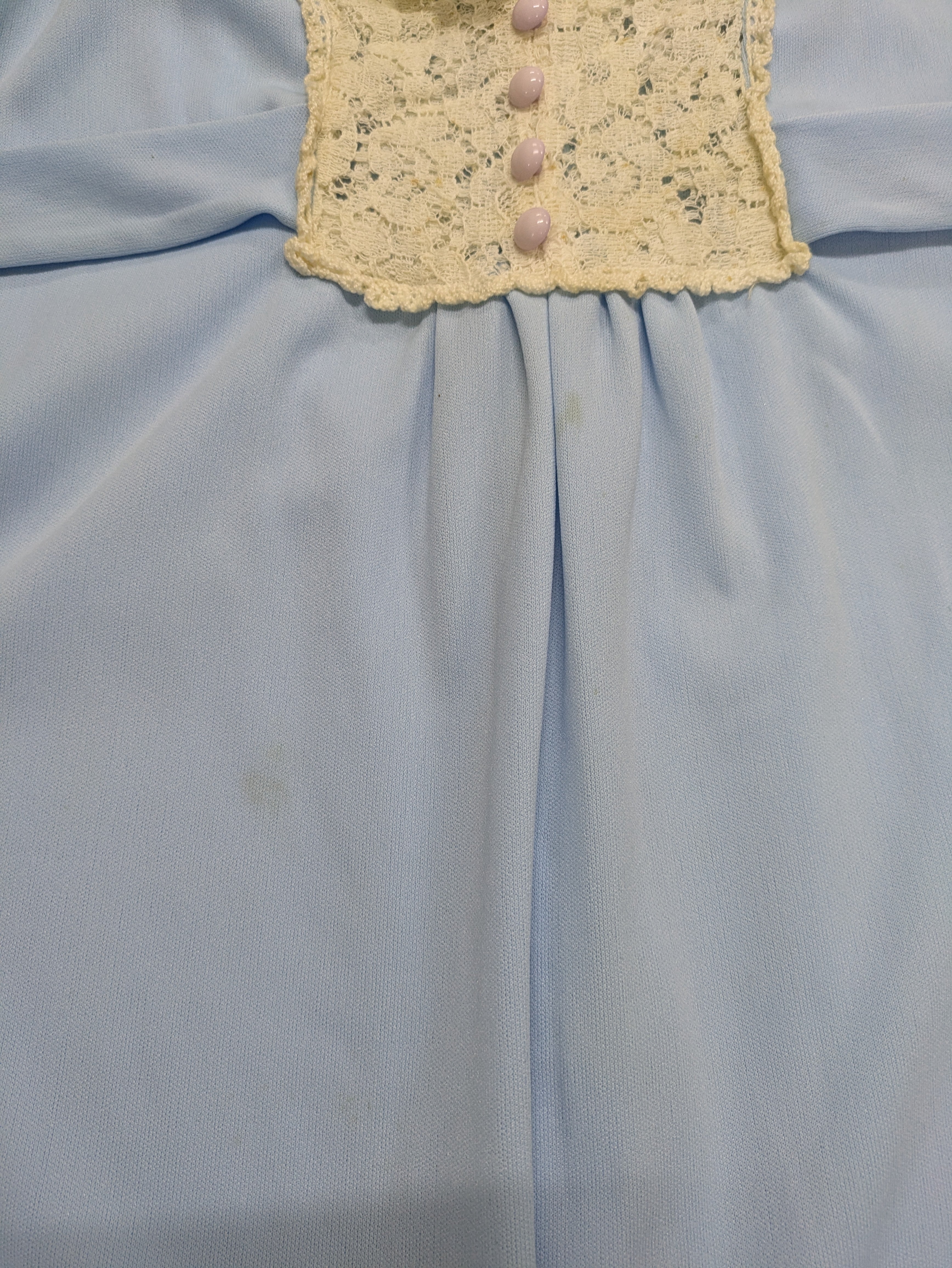 60's-70's Vintage Dress Light Blue