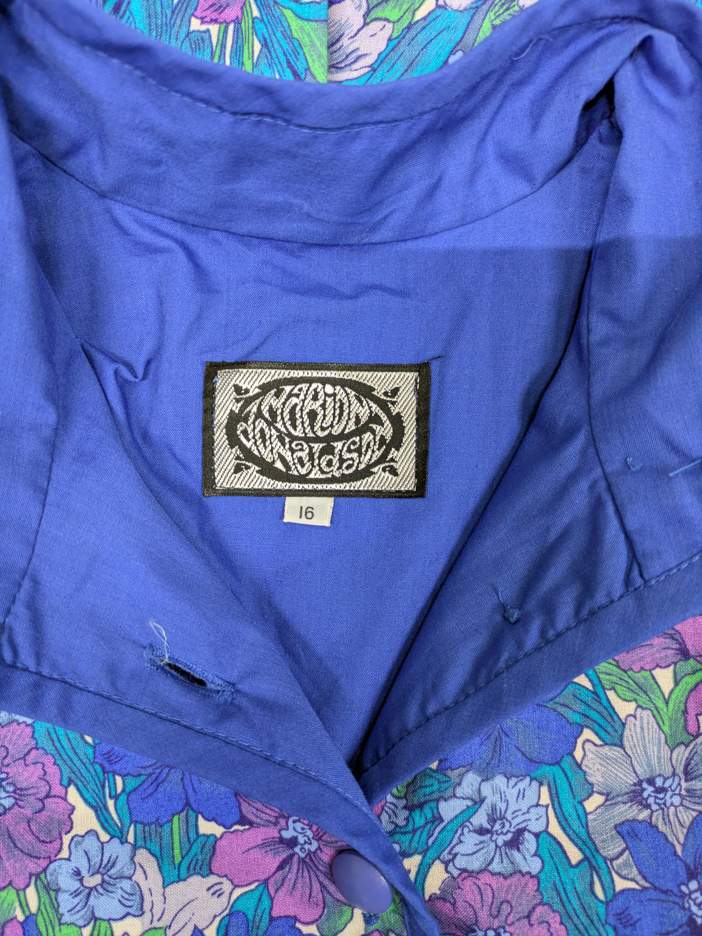 70's Marion Donaldson Prairie Dress Blue