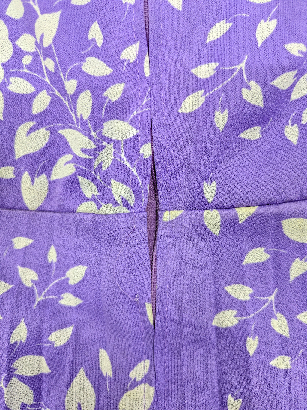 70's-80's Mode Trevira Pleated Midi Dress Purple