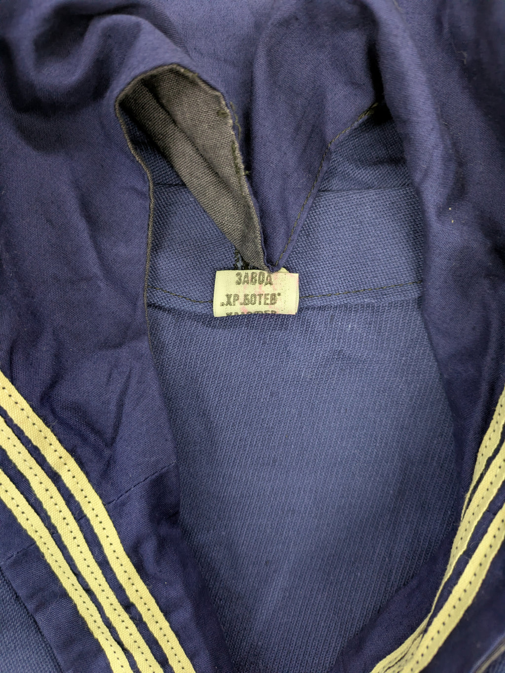 Vintage Bulgarian Navy Sailor Shirt Blue/Navy
