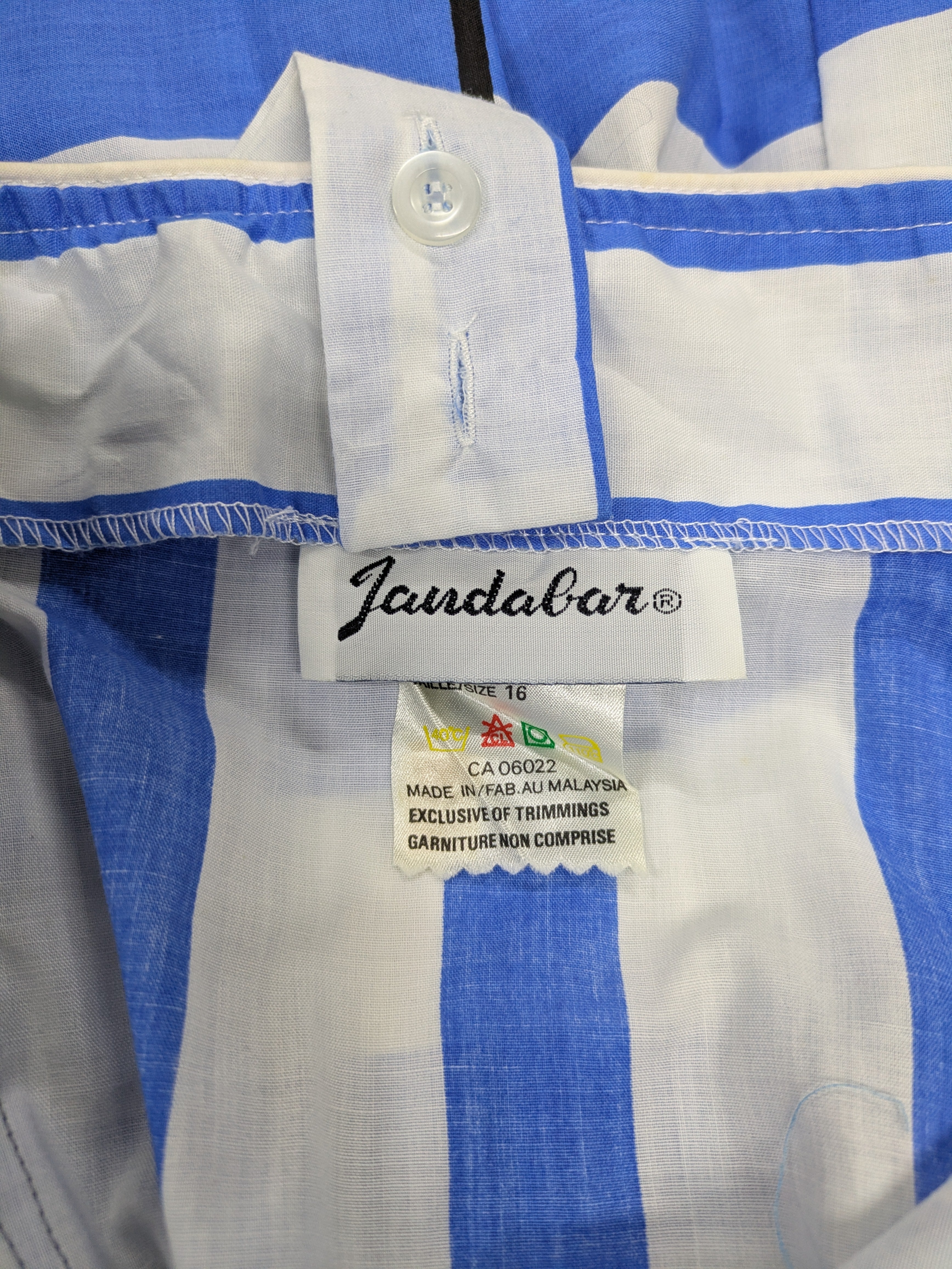 80's Jandabar Yacht Print Summer Dress Blue