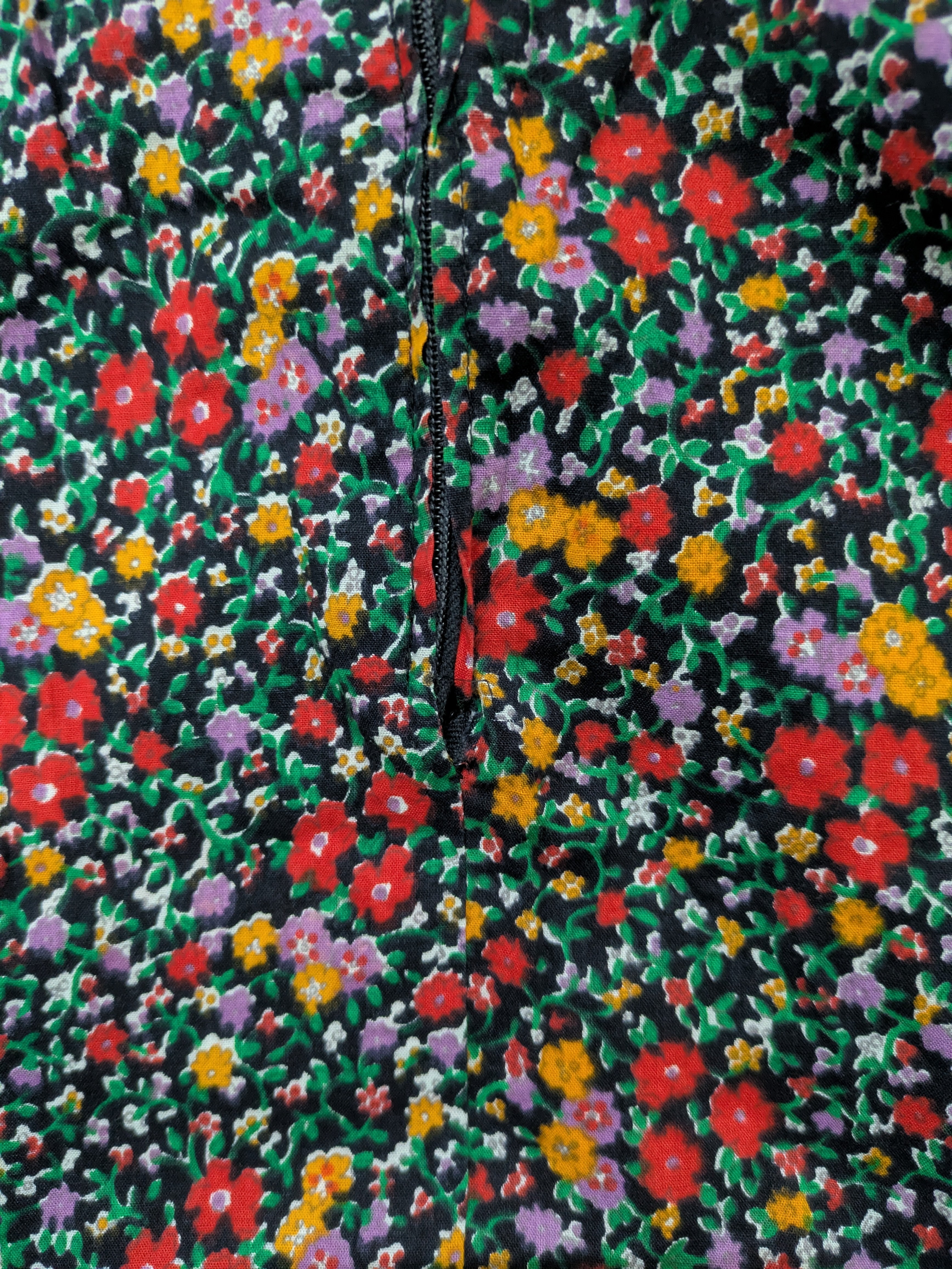 70's Betty Barclay Floral Dress Black/Red/Orange