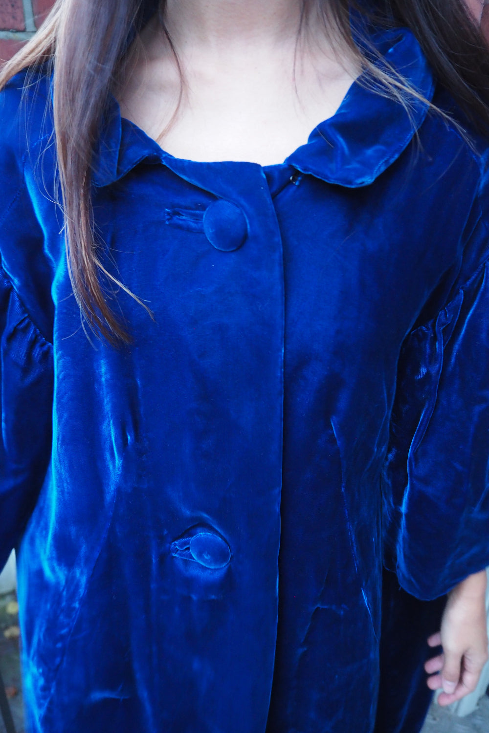 70s Vintage Blue Velvet Opera Cape - European Evening Wear