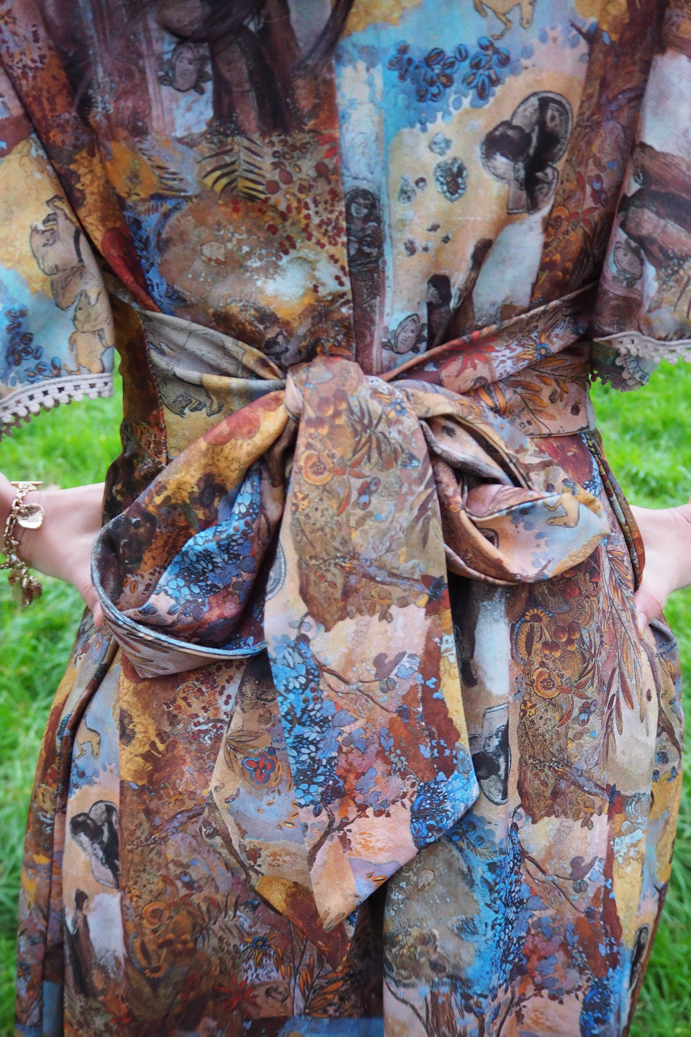 70s Vintage Artistic Maxi dress