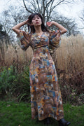 70s Vintage Artistic Maxi dress