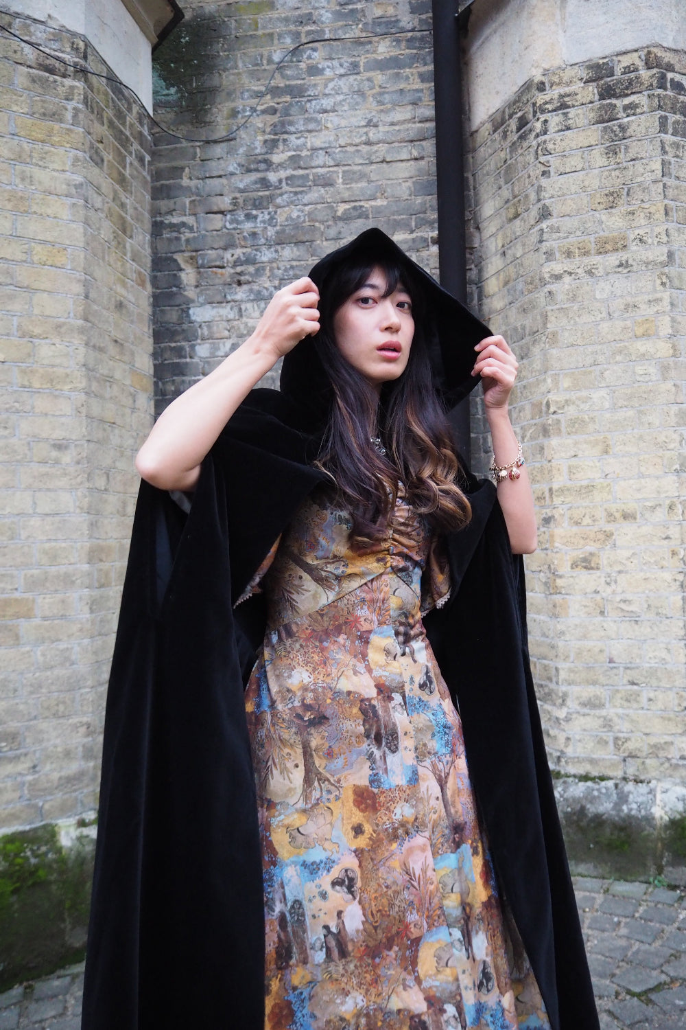 60's Vintage Raymond of London long velvet cape