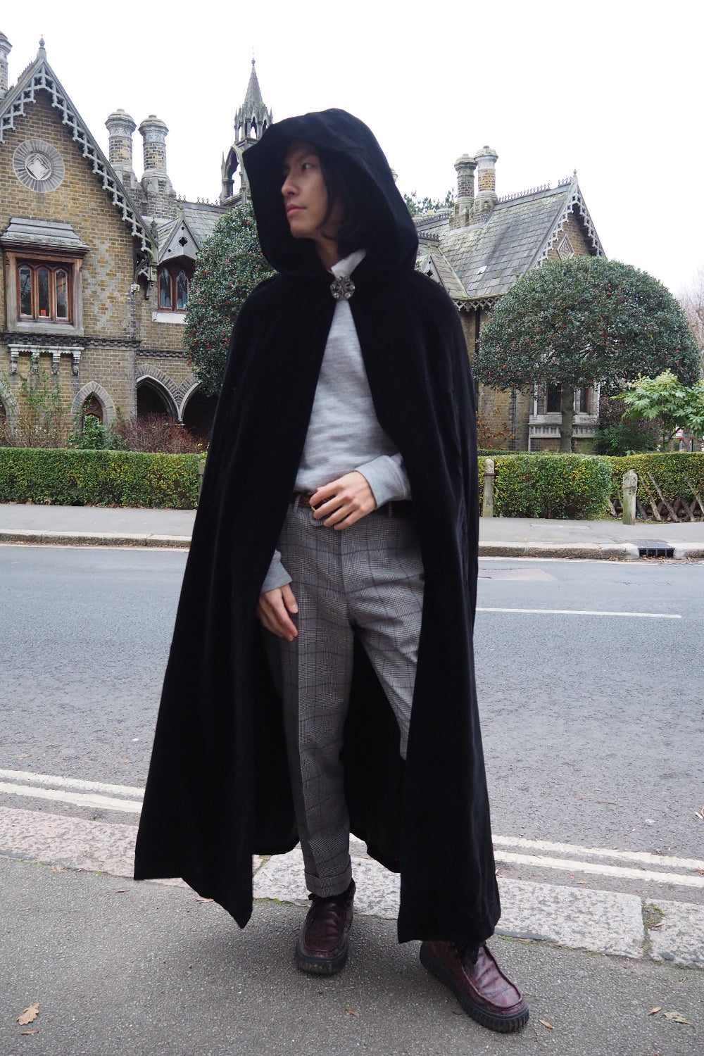 60's Vintage Raymond of London long velvet cape