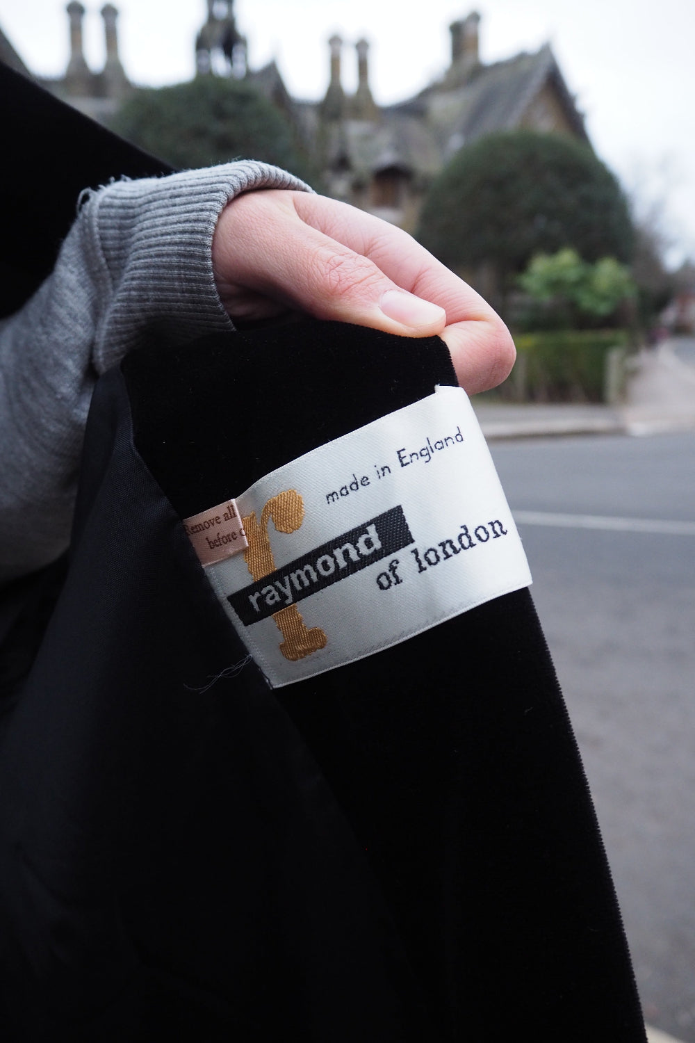 60's Vintage Raymond of London long velvet cape