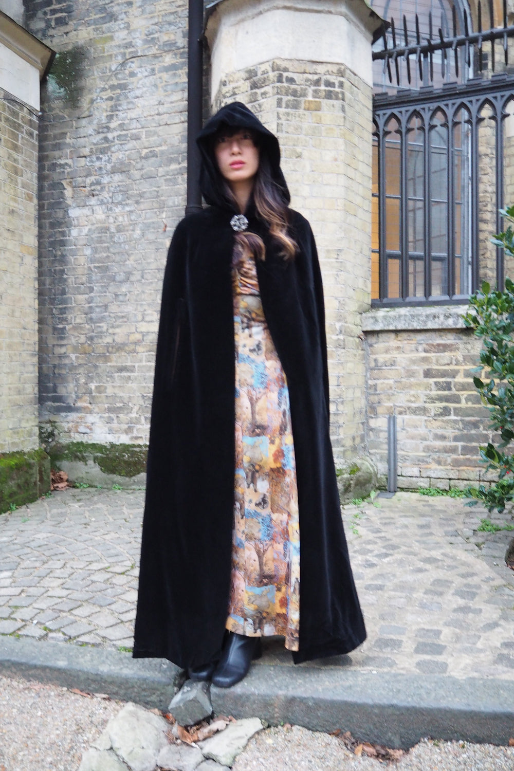60's Vintage Raymond of London long velvet cape