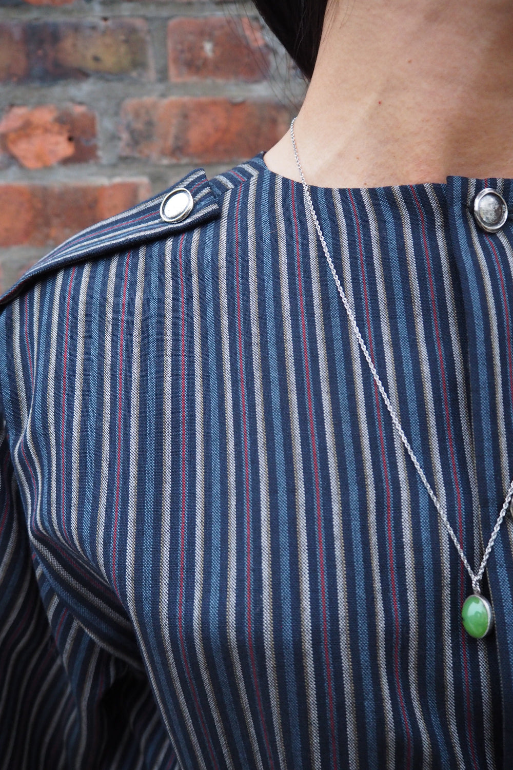 80s Vintage striped straight dress