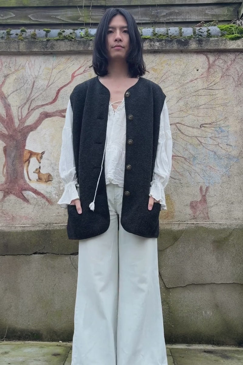 70s Austrian Tyrolean Wool Vest - Litza