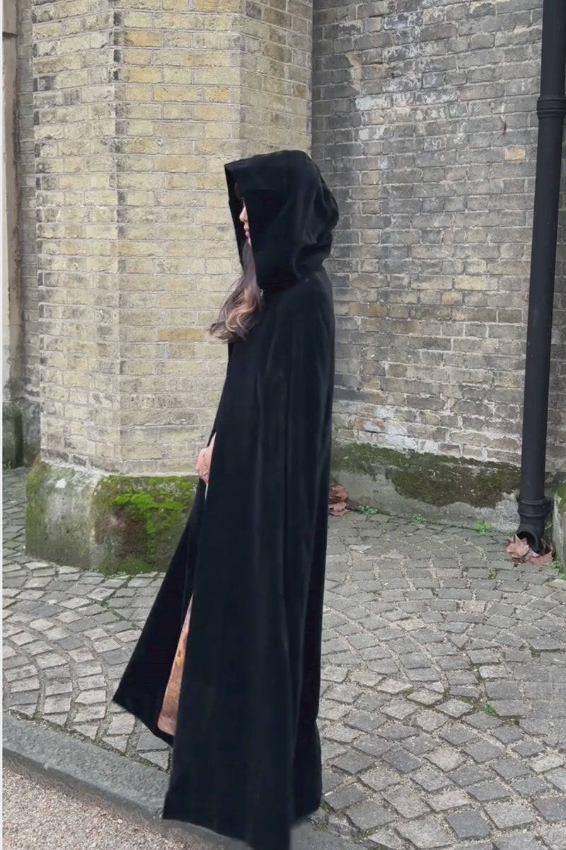 60's Vintage Raymond of London long velvet cape