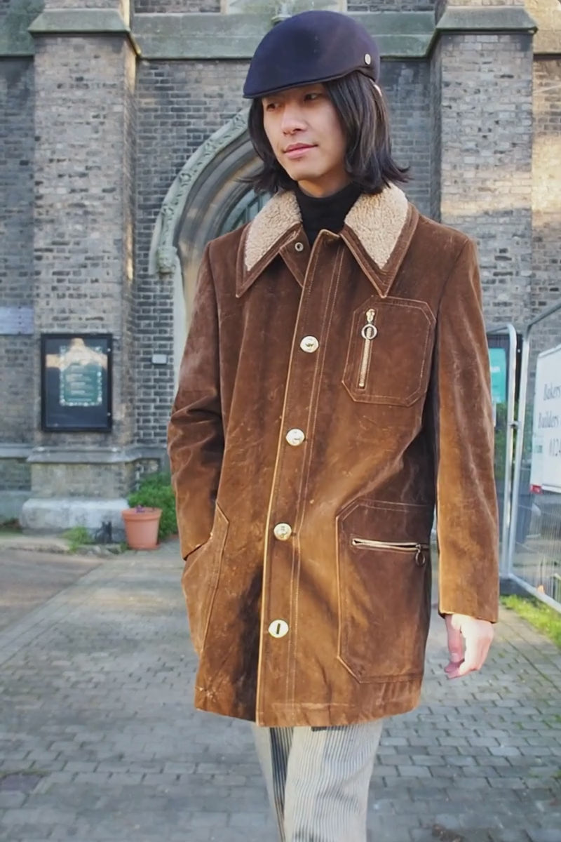 70's London Fog Suede Coat | Shearling Lined Vintage Outerwear
