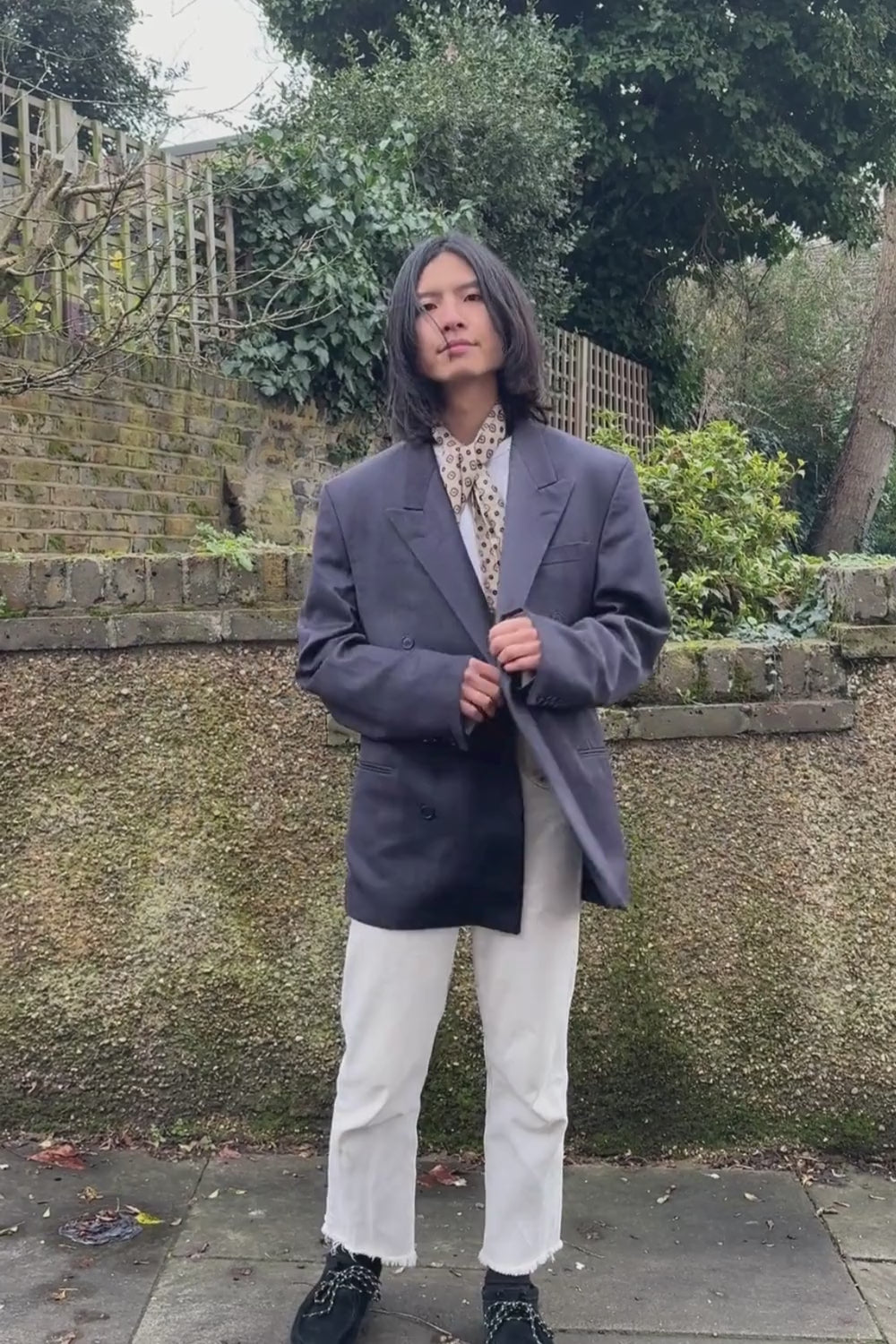 Yves Saint Laurent Vintage Pinstripe Double-Breasted Jacket