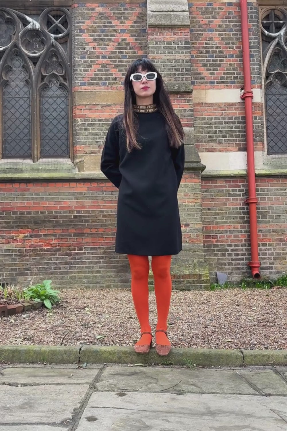 70's Rose Sinclair Art Deco Embroidered Dress