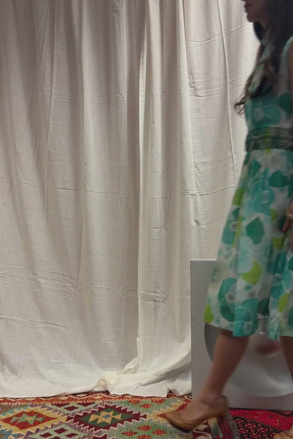 50's-60's Montigo Bay Floral Dress Green