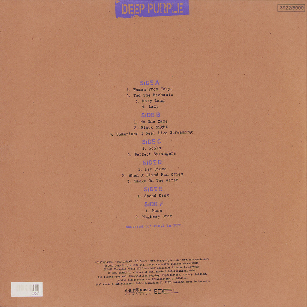 LIVE IN HONG KONG 2001|DEEP PURPLE